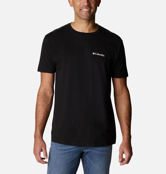 Columbia PFG T-Shirt Black For Men's NZ79463 New Zealand